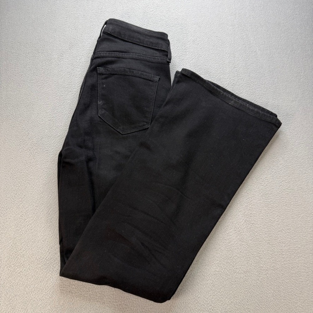 Old Navy Wow Flare Jeans High Rise Size 0 Black Stretch Denim Bell Bottoms Boho